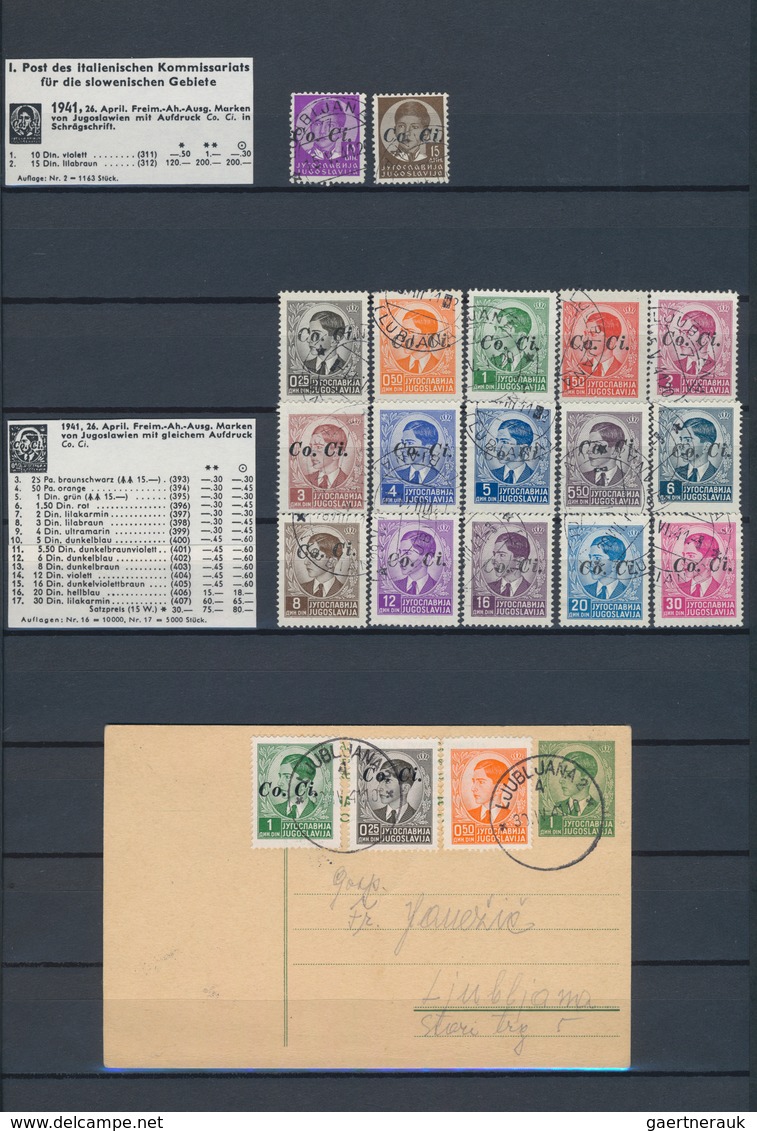 Italienische Besetzung 1941/43 - Laibach: 1941/1945, Collection In A Stockbook, Comprising 1941 Over - Lubiana
