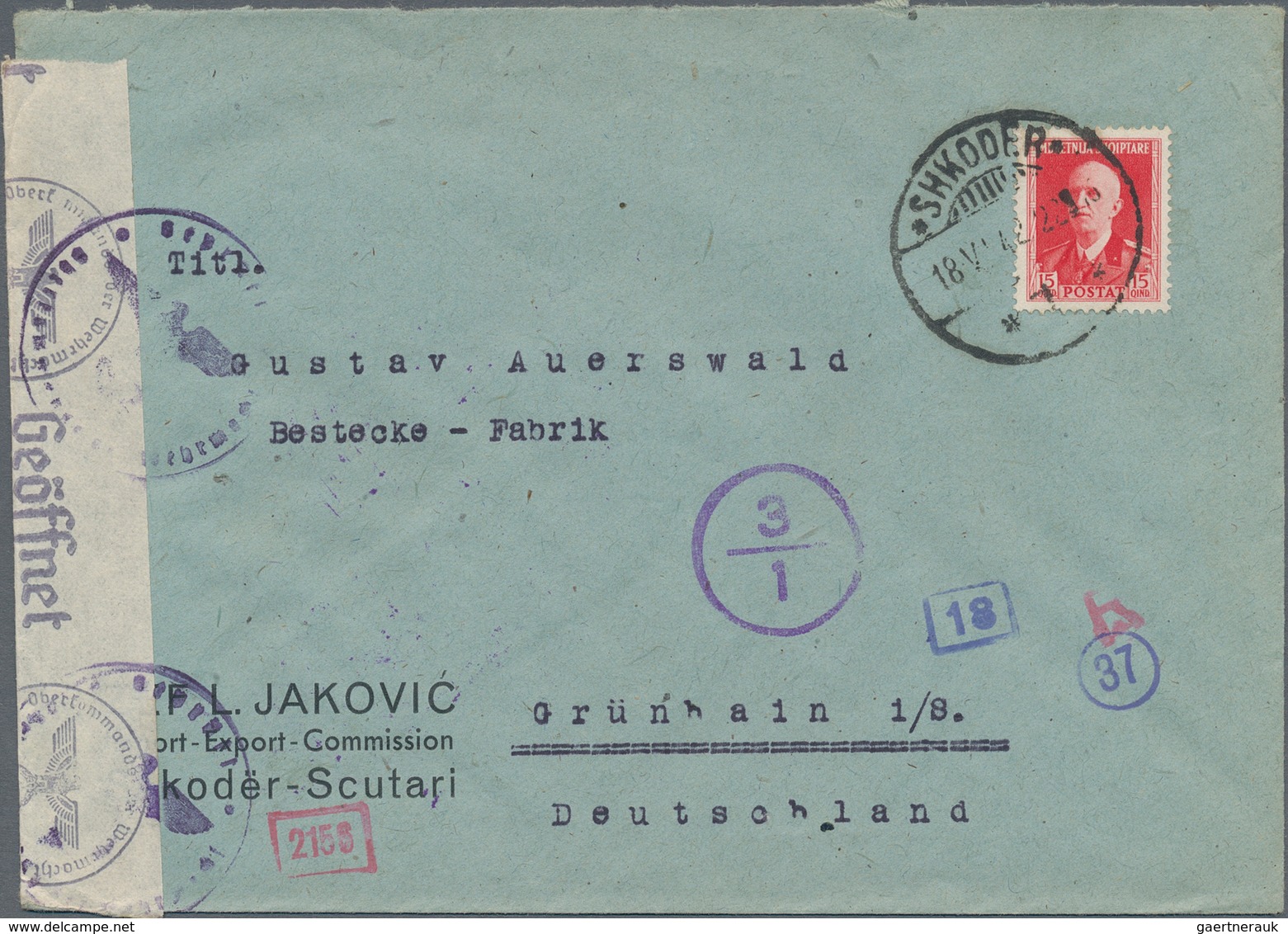 Jugoslawien: 1890/1943 (ca.), Yugoslavian Area/Albania, Lot Of Apprx. 94 Covers/cards/stationeries, - Cartas & Documentos