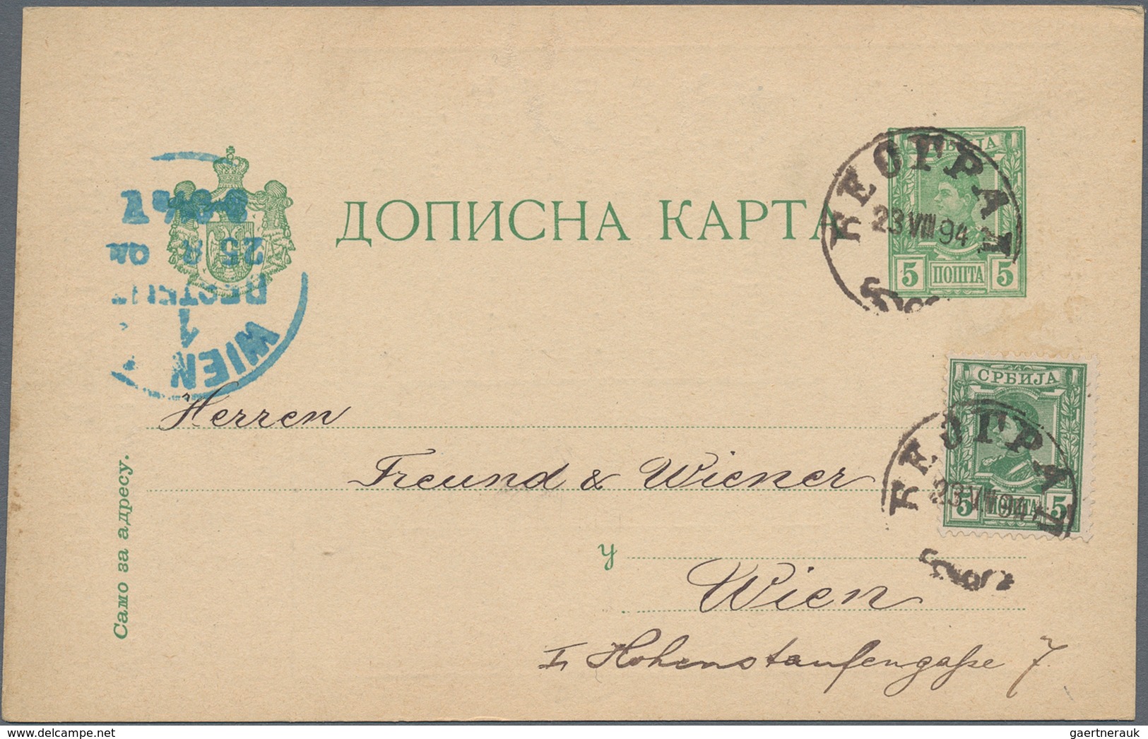 Jugoslawien: 1890/1943 (ca.), Yugoslavian Area/Albania, Lot Of Apprx. 94 Covers/cards/stationeries, - Briefe U. Dokumente