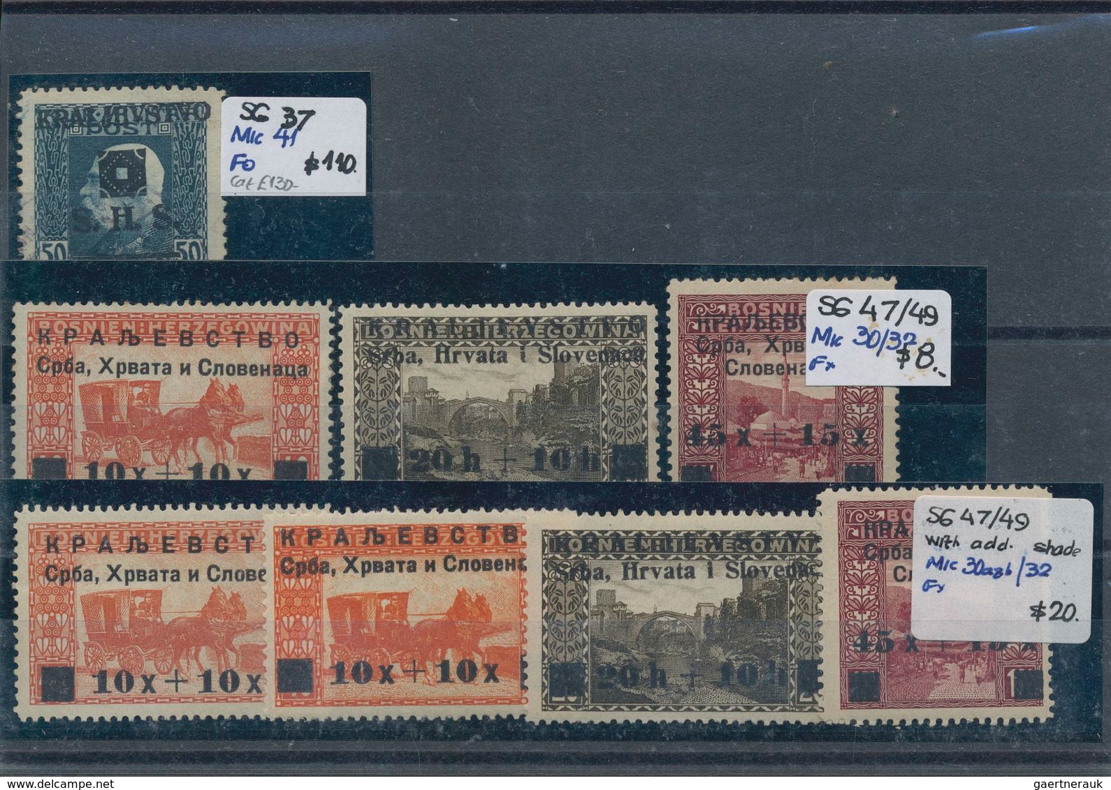 Jugoslawien: 1918/1920, Mint And Used Holding On Stockcards In A Small Binder, Comprising Issues For - Briefe U. Dokumente