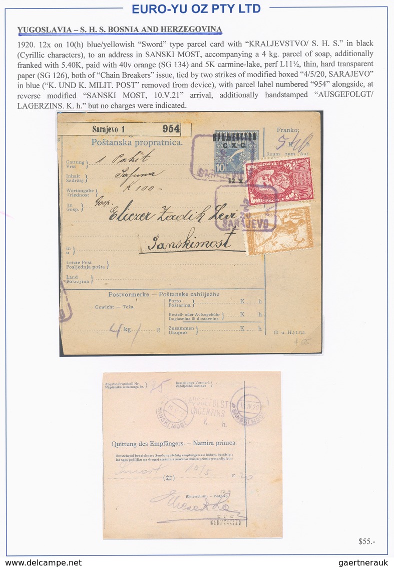 Jugoslawien: 1918/1948, Collection Of 47 Better Covers/cards Mounted On Written Up Album Pages, Show - Covers & Documents