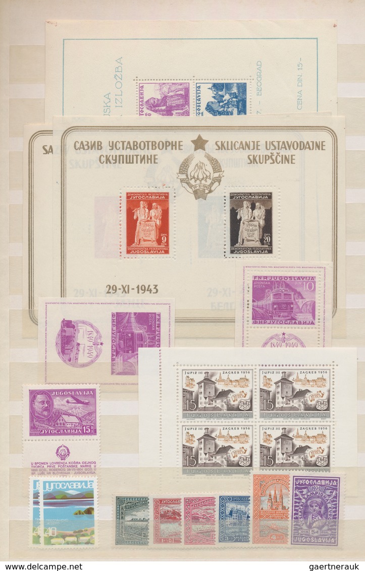 Jugoslawien: 1918/1980 (ca.), Yugoslavian Area, Sophisticated Holding In A Thick Stockbook, Comprisi - Cartas & Documentos