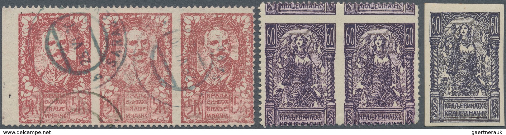 Jugoslawien: 1919, Definitives "Yugoslavia", "Angel Of Peace" And "King Peter", Specialised Assortme - Covers & Documents