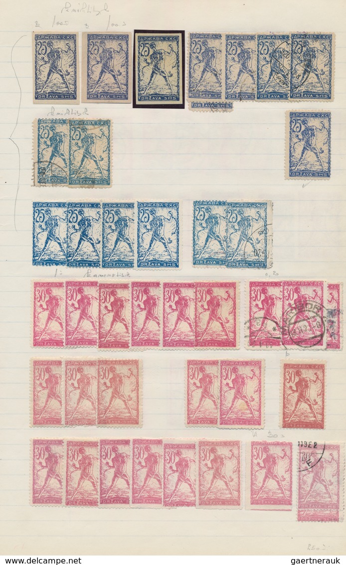 Jugoslawien: 1919/1920, Issues For Slovenia (Chainbreaker), Comprehensive Mint And Used Collection/a - Brieven En Documenten