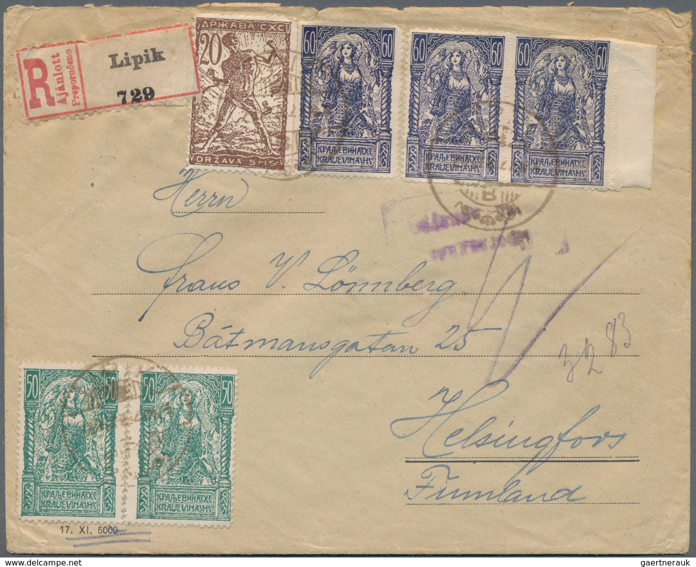 Jugoslawien: 1919/1936, Assortment Of 18 Commercial Covers/cards, Incl. Registered Mail, Interesting - Covers & Documents