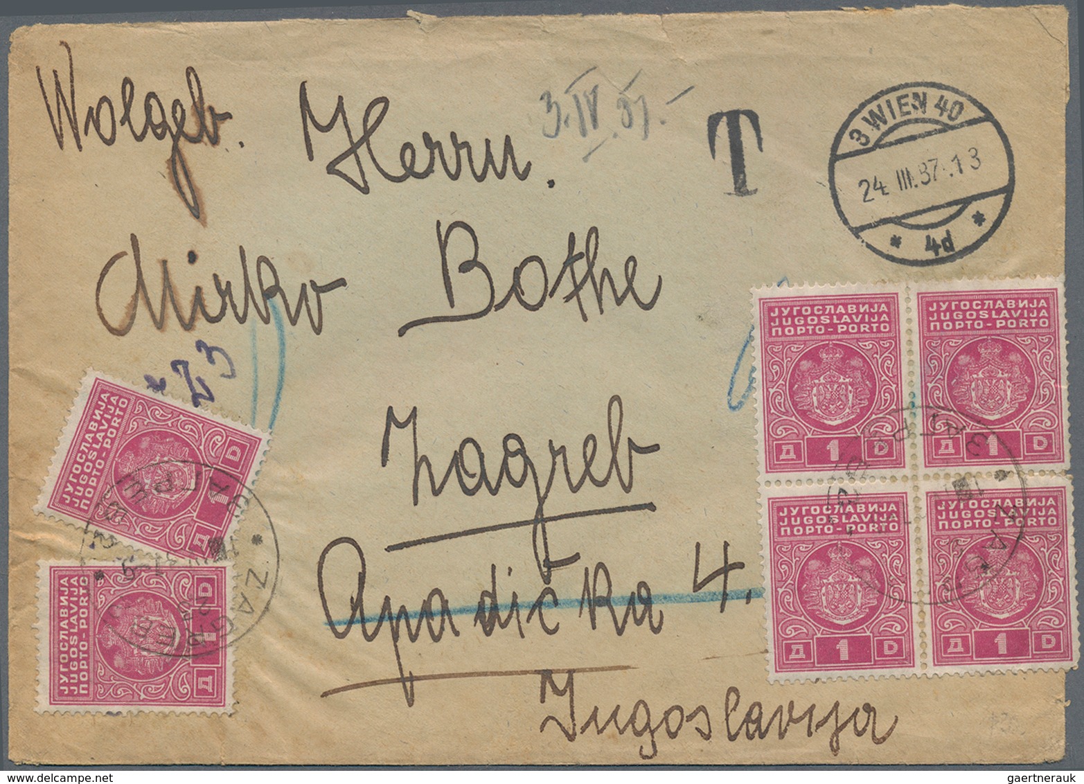 Jugoslawien: 1919/1937, Assortment Of 18 (mainly Commercial) Covers/cards, Incl. Registered Mail, In - Cartas & Documentos