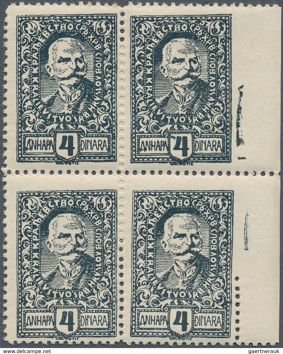 Jugoslawien: 1920, Dinar Currency "King Peter", Specialised Assortment Of Apprx. 46 Stamps, Showing - Lettres & Documents