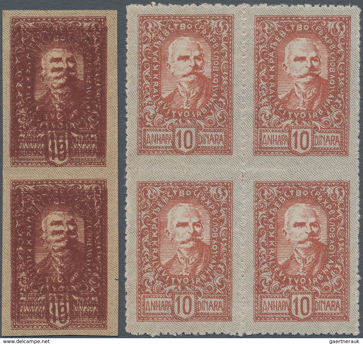 Jugoslawien: 1920, Dinar Currency "King Peter", Specialised Assortment Of Apprx. 49 Stamps, Showing - Cartas & Documentos