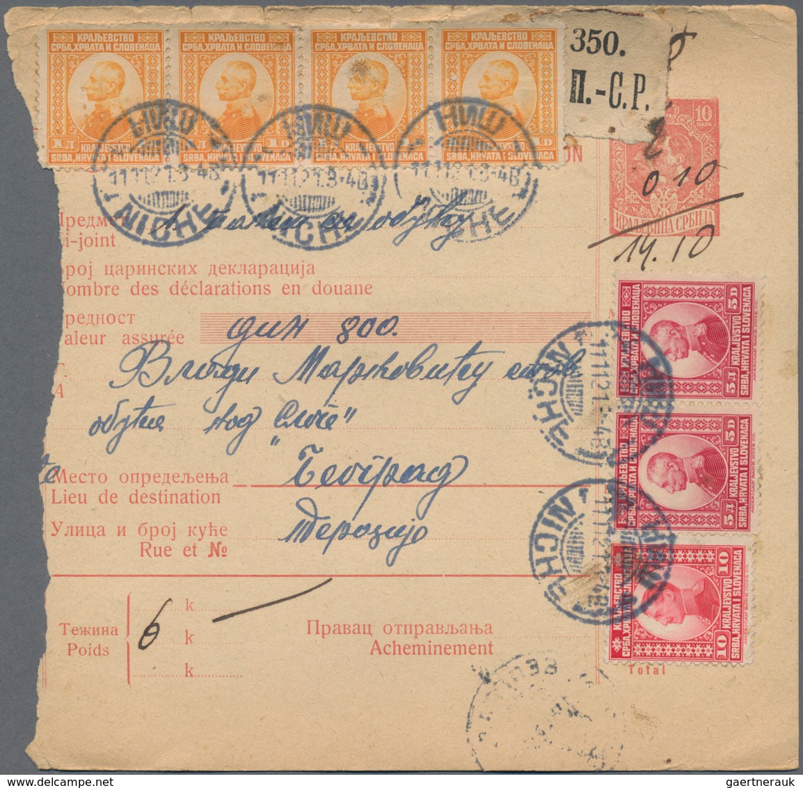 Jugoslawien: 1920/2002 accumulation of ca. 750 used/CTO-used and unused postal stationeries incl. po