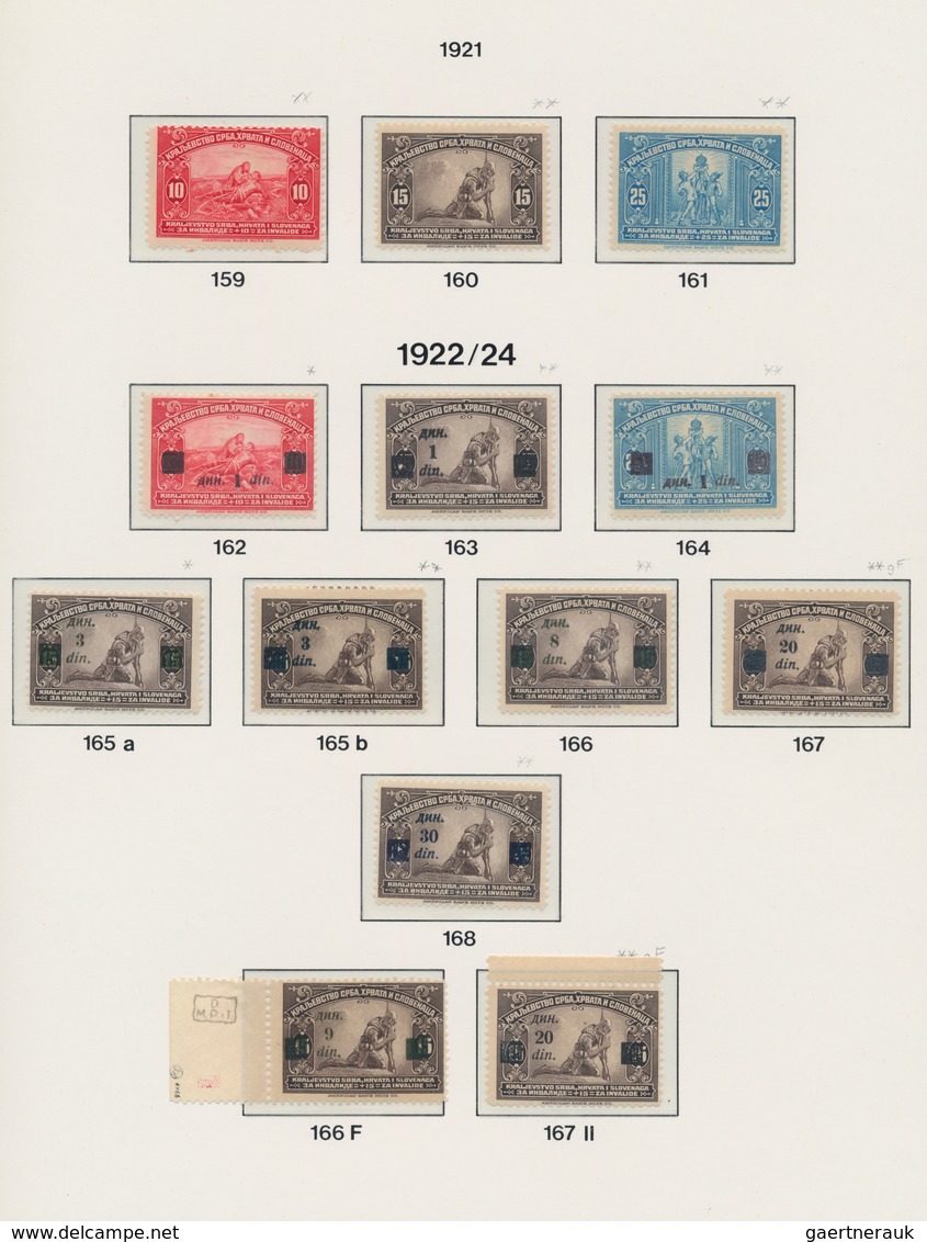 Jugoslawien: 1921/1941, Extraordinary Mint Collection, Mainly Unmounted Mint, Which Is COMPLETE Acco - Cartas & Documentos