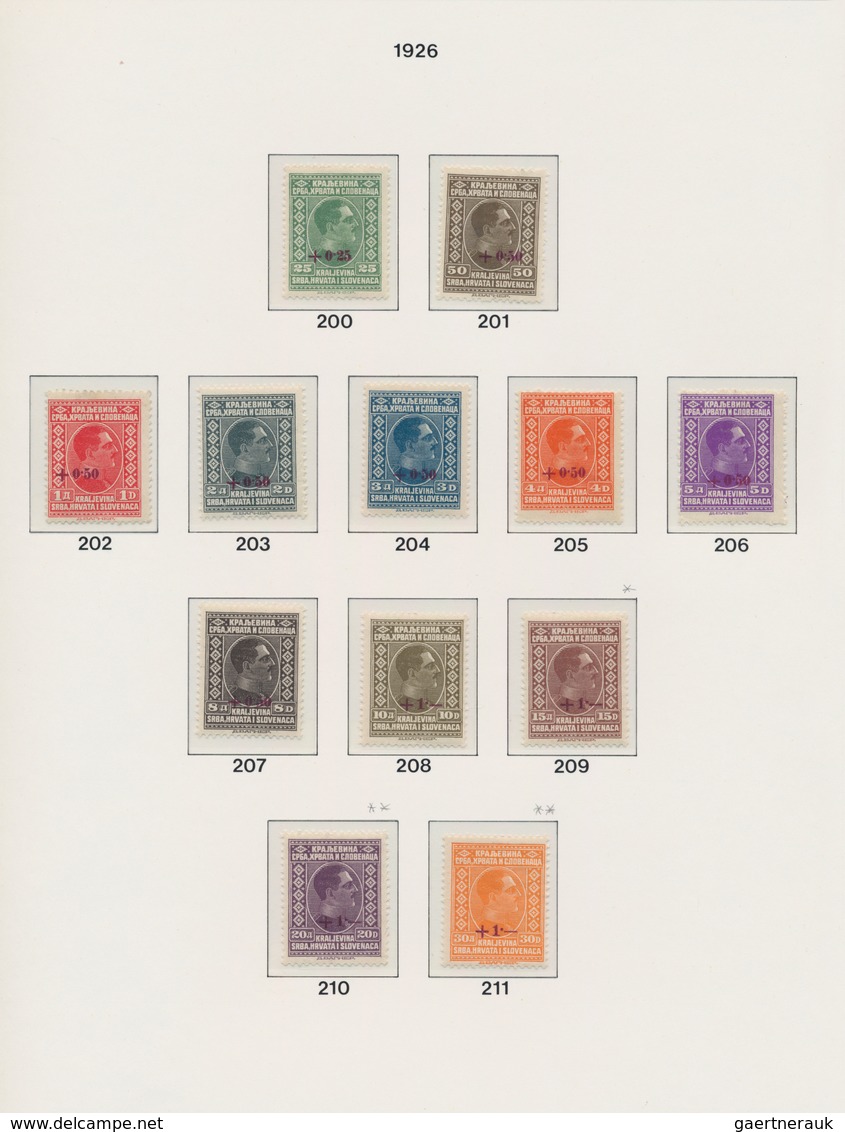 Jugoslawien: 1921/1941, Extraordinary Mint Collection, Mainly Unmounted Mint, Which Is COMPLETE Acco - Lettres & Documents