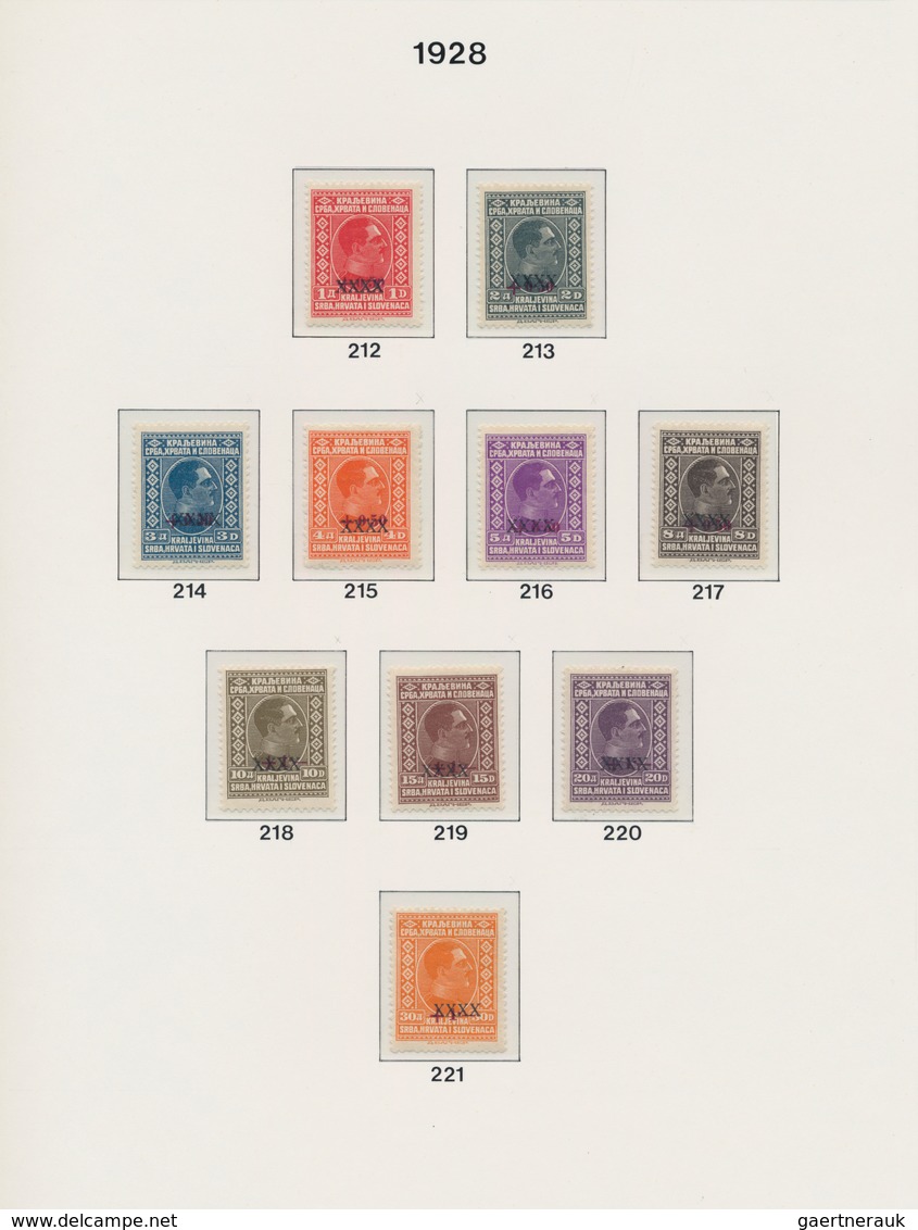 Jugoslawien: 1921/1941, Extraordinary Mint Collection, Mainly Unmounted Mint, Which Is COMPLETE Acco - Lettres & Documents