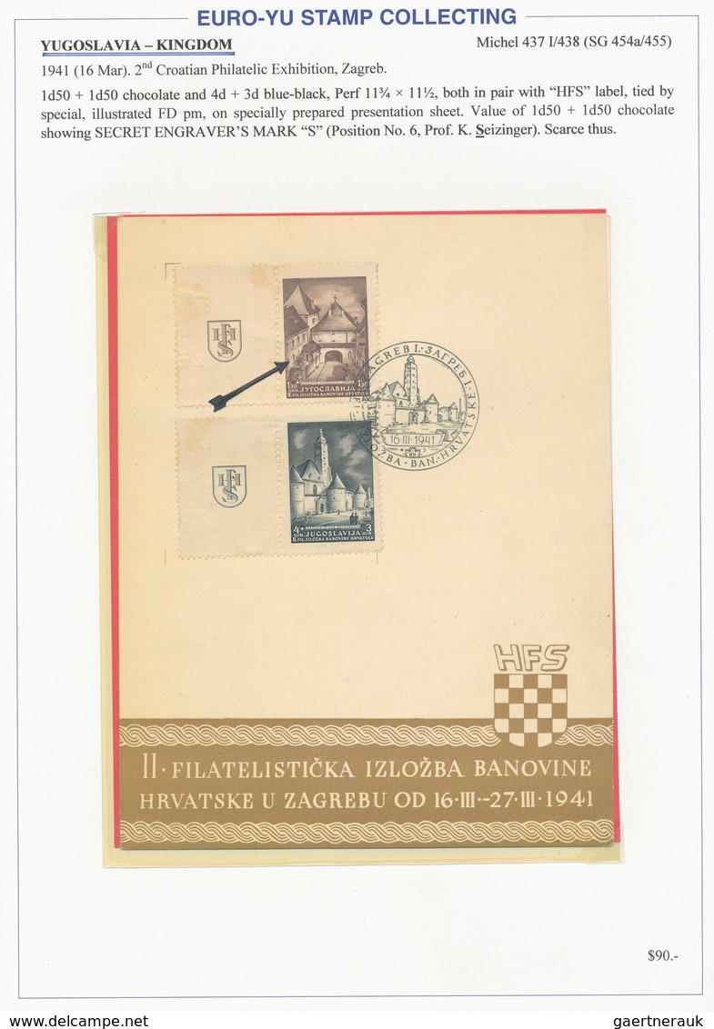Jugoslawien: 1924/1941, Collection Of 31 Covers/cards (plus Some U/m Material) On Written Up Album P - Briefe U. Dokumente