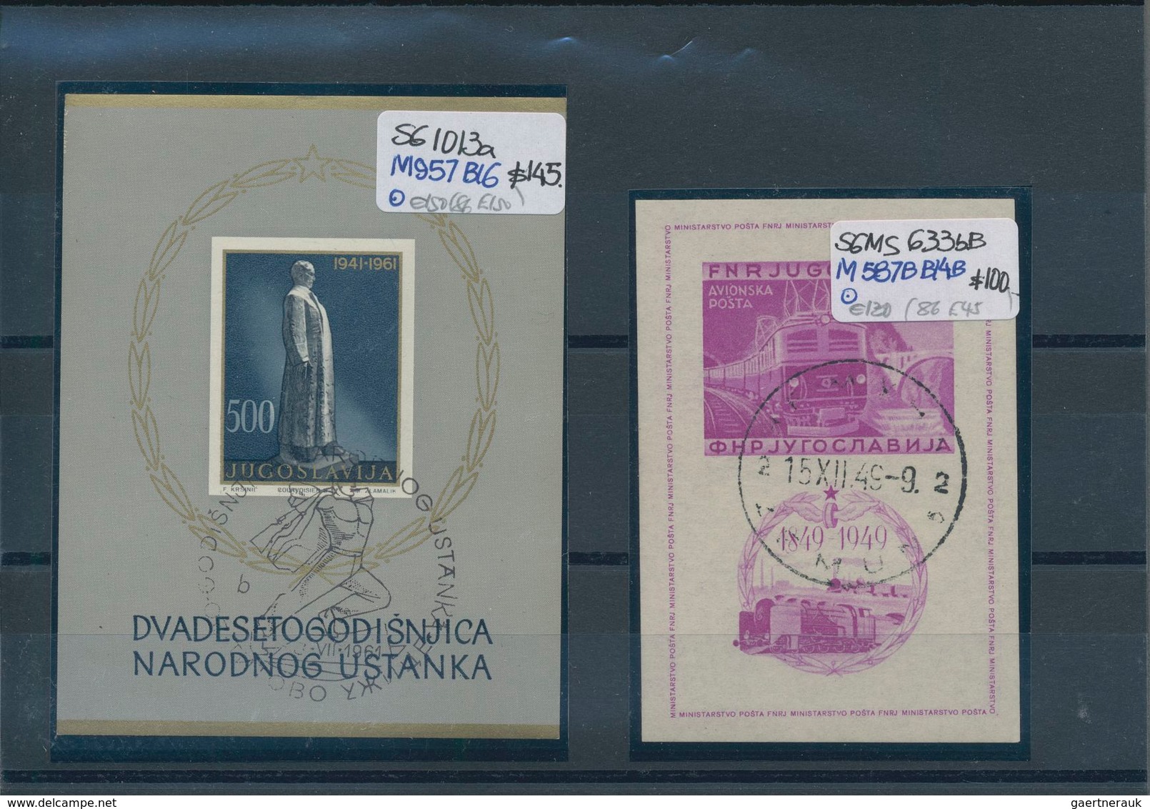 Jugoslawien: 1937/1970 (ca.), Mainly U/m Holding On Stockcards In A Small Binder, Almost Exclusively - Cartas & Documentos