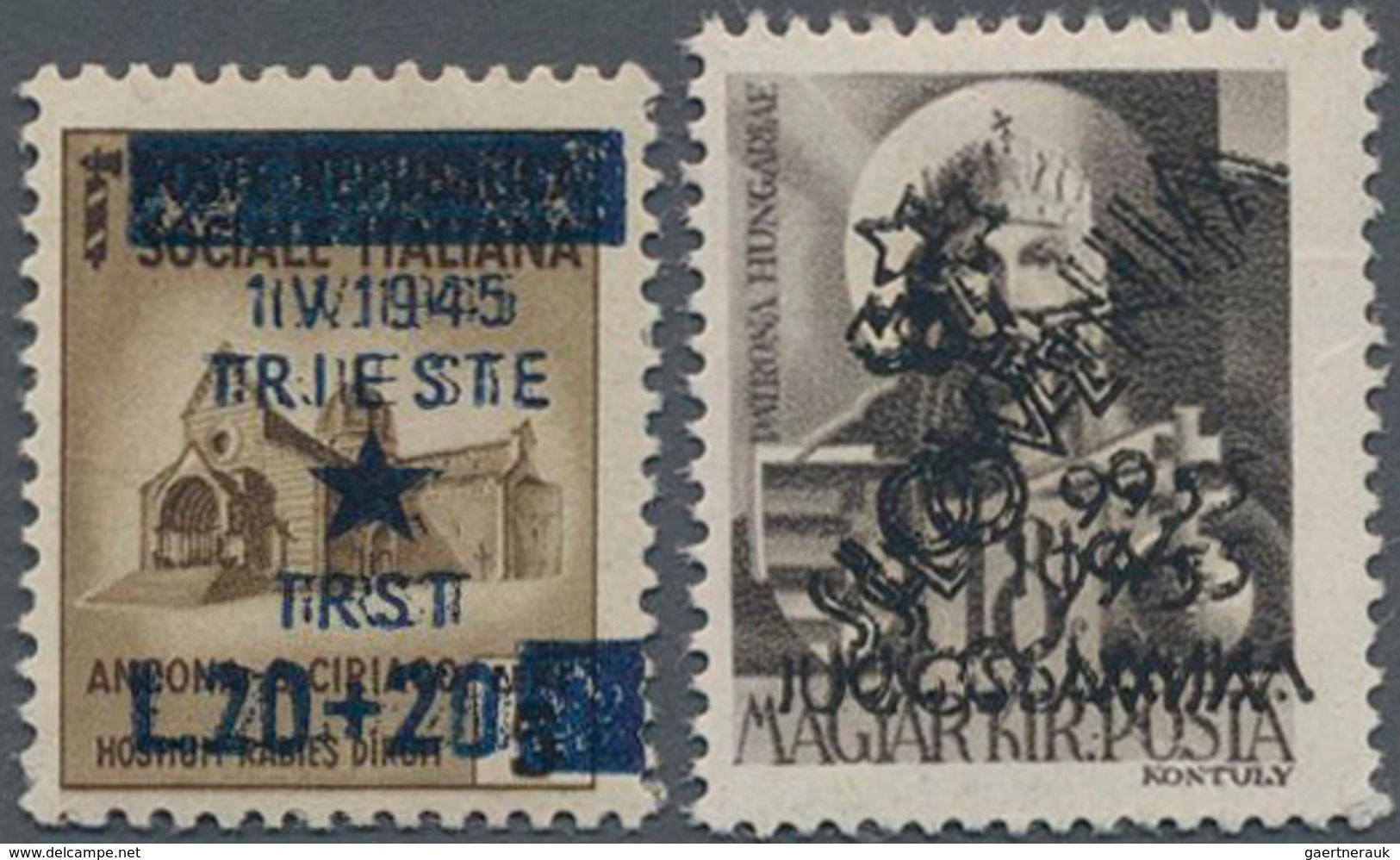 Jugoslawien - Volksrepubliken 1945: Istrien Und Slow. Küstenland: 1945, Issues For Croatia/Slovenia/ - Sonstige & Ohne Zuordnung