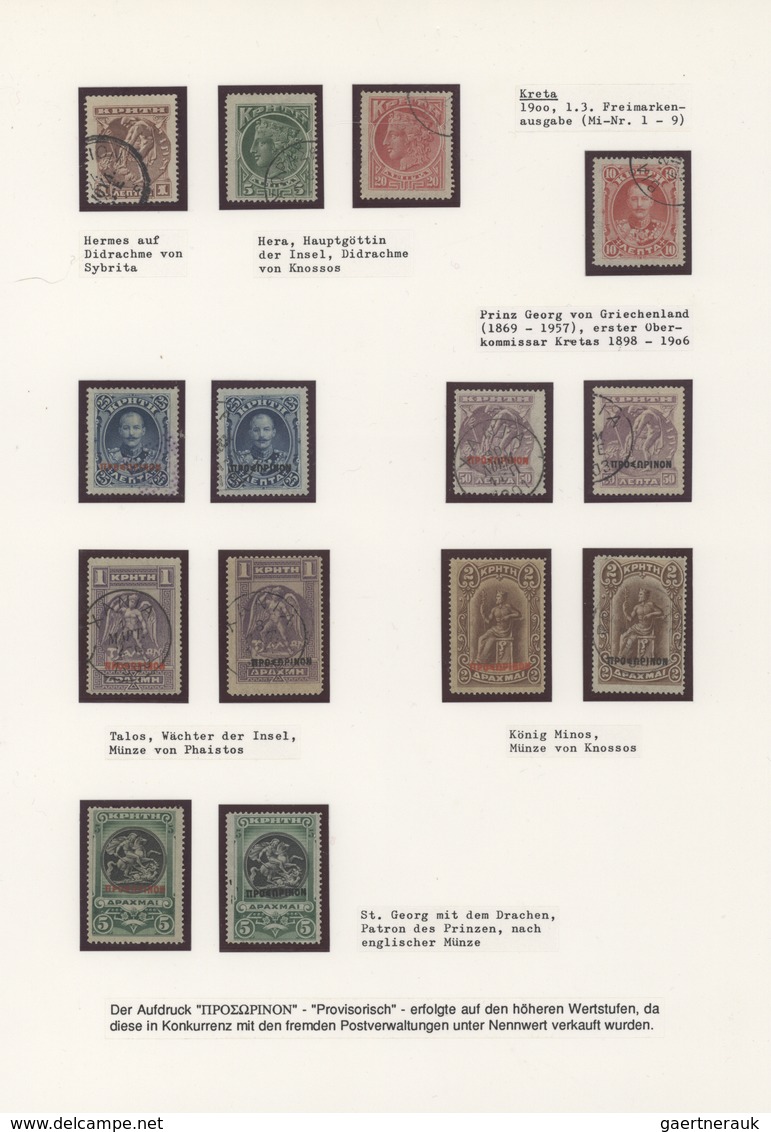 Kreta: 1898/1910, Comprehensive Mint/used, Essentially Complete Collection With More Than 200 Stamps - Crète