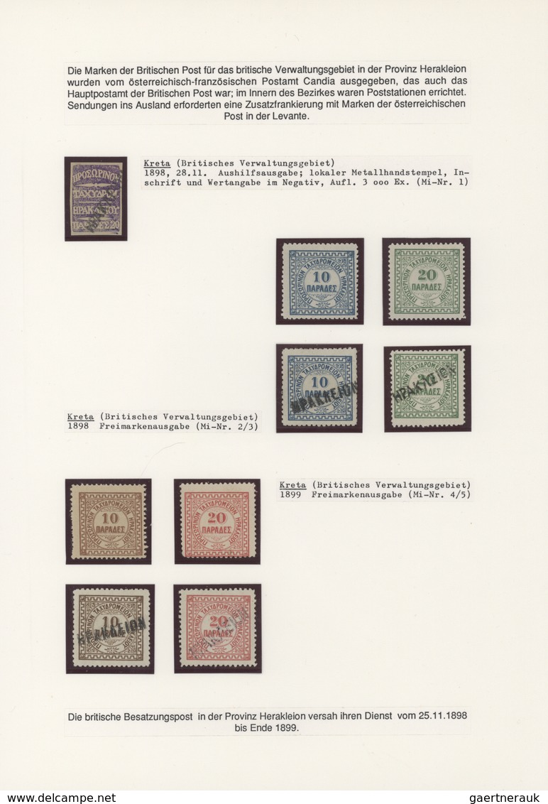 Kreta: 1898/1910, Comprehensive Mint/used, Essentially Complete Collection With More Than 200 Stamps - Crète