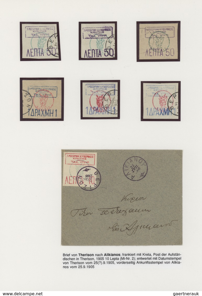 Kreta: 1898/1910, comprehensive mint/used, essentially complete collection with more than 200 stamps