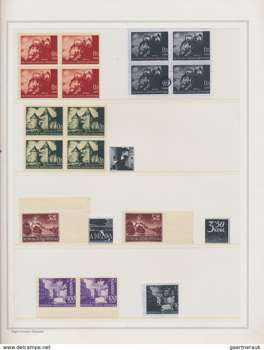 Kroatien: 1941/1944 Ca., Attractive Collection With Ca.100 Stamps, Comprising Predominantly Plate-fl - Kroatien