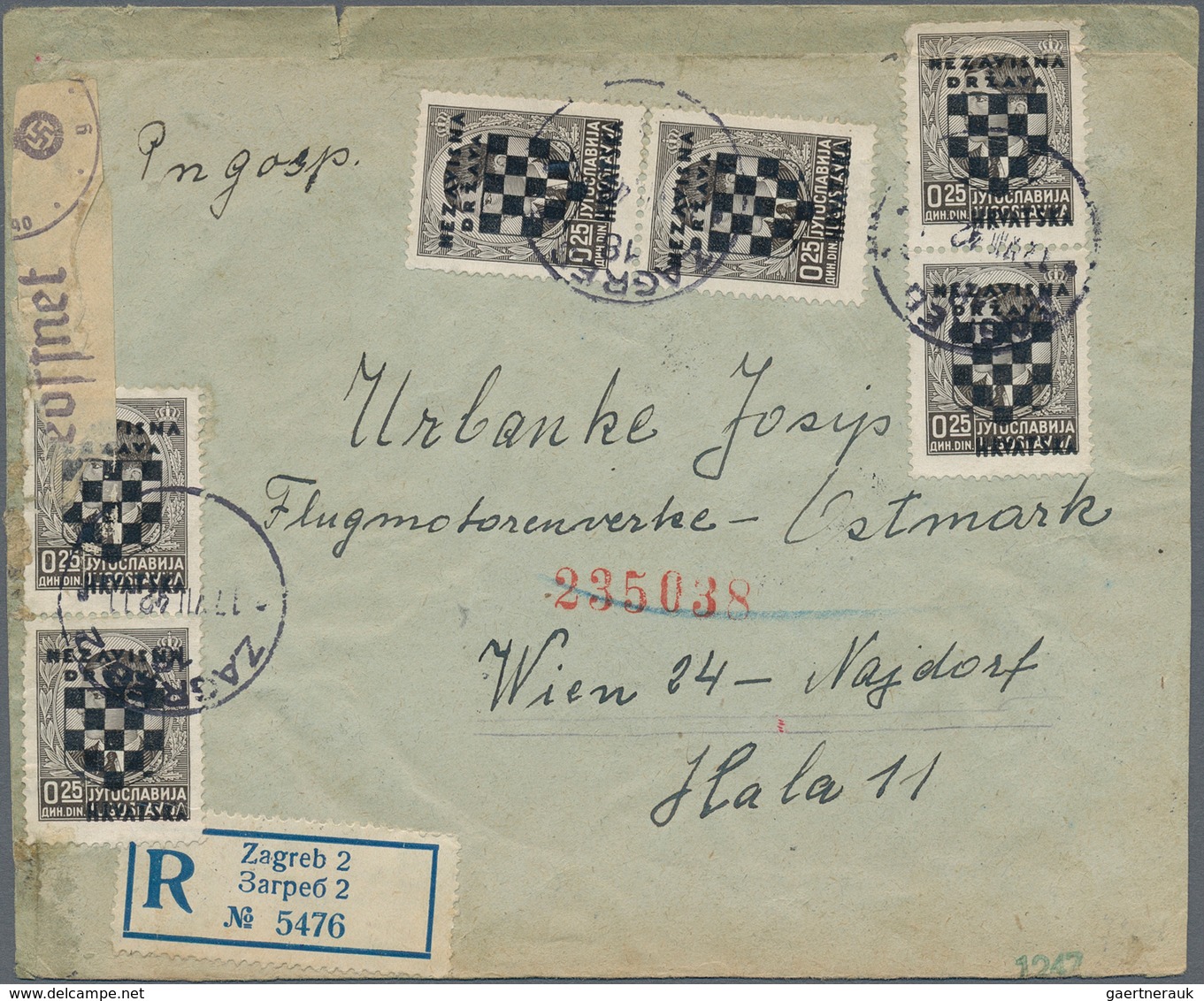 Kroatien: 1941/1944, Collection Of Apprx. 60 Commercial Covers Showing A Nice Range Of Interesting F - Kroatien