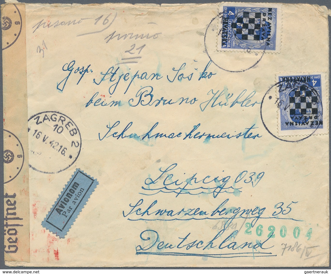 Kroatien: 1941/1944, Collection Of Apprx. 60 Commercial Covers Showing A Nice Range Of Interesting F - Kroatien