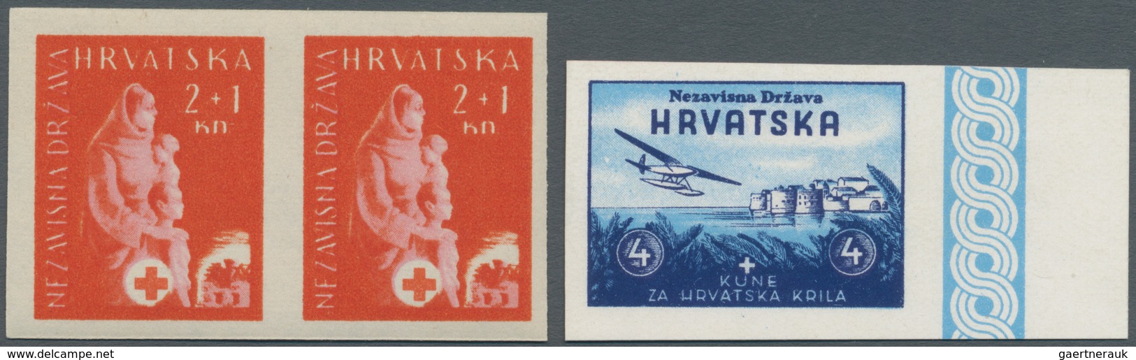 Kroatien: 1941/1944, Specialised Mint Assortment Of Apprx. 189 Stamps And 14 Souvenir Sheets, Compri - Croatie