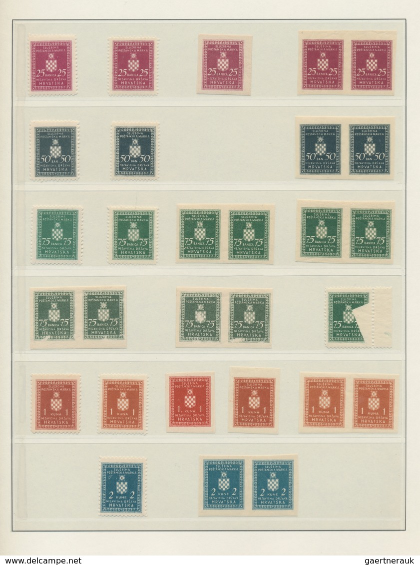 Kroatien: 1941/1945, Extensively Specialised Collection In Four Lindner Binders On Apprx. 175 Album - Kroatien