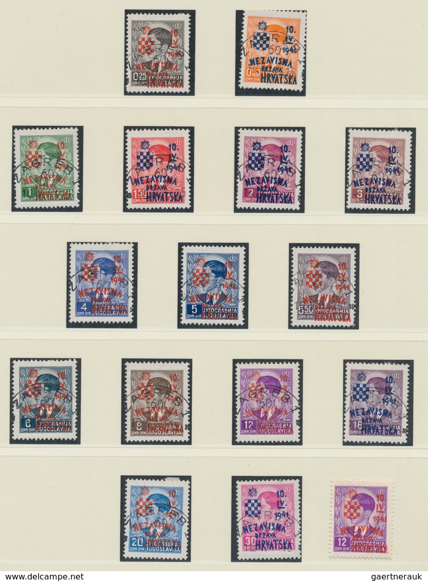 Kroatien: 1941/1945, Extensively Specialised Collection In Four Lindner Binders On Apprx. 175 Album - Kroatien