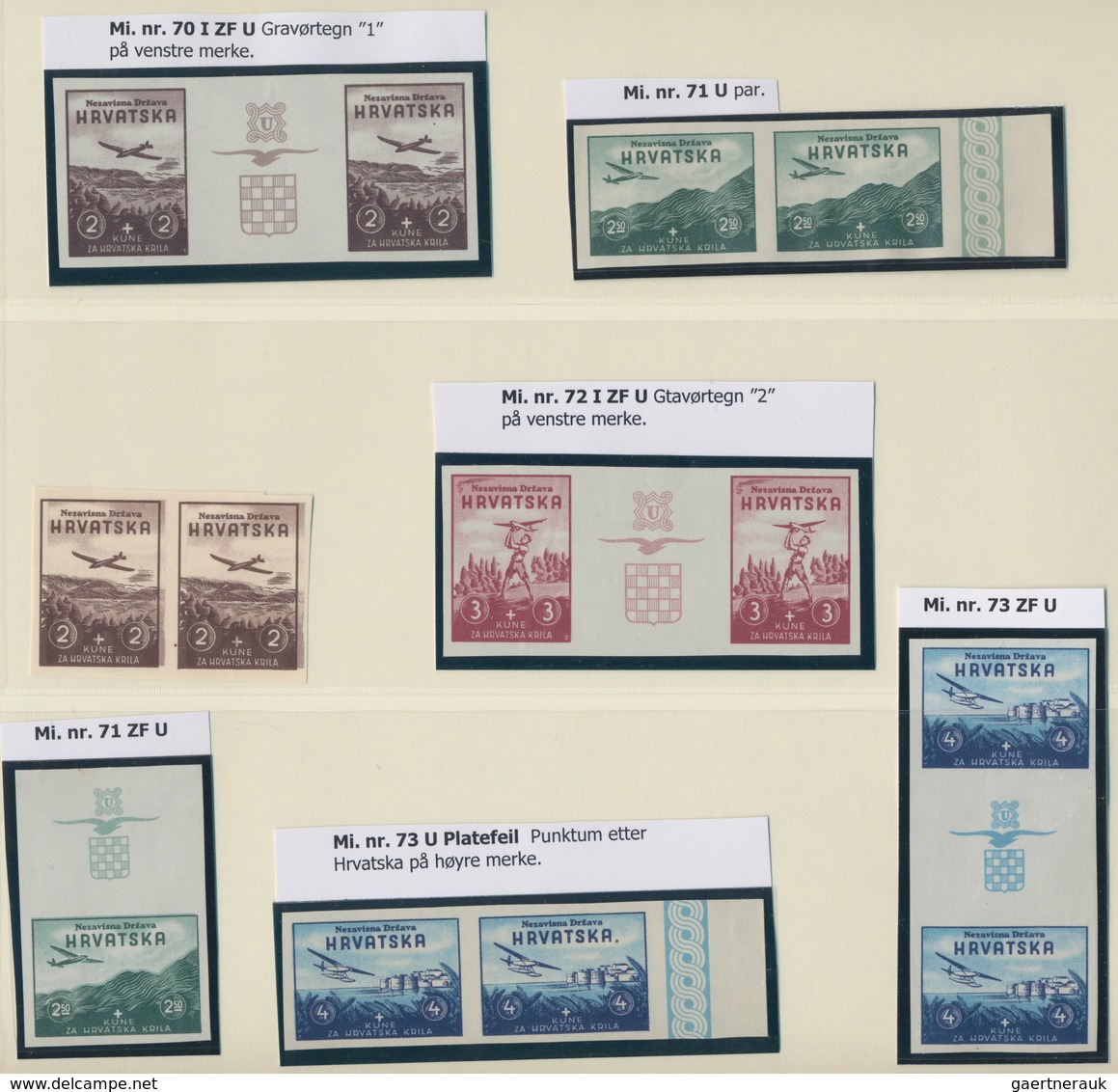 Kroatien: 1941/1945, Extensively Specialised Collection In Four Lindner Binders On Apprx. 175 Album - Croacia