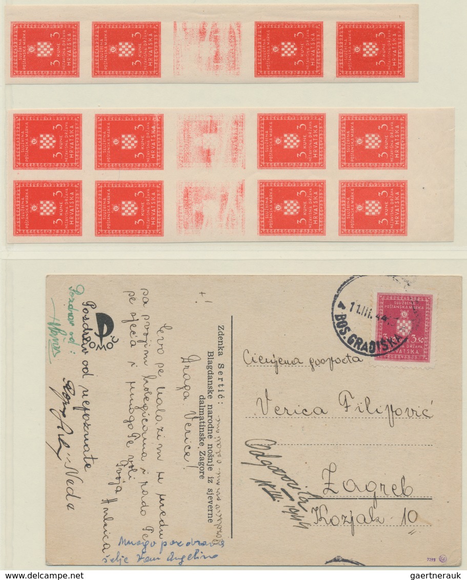 Kroatien: 1941/1945, extensively specialised collection in four Lindner binders on apprx. 175 album