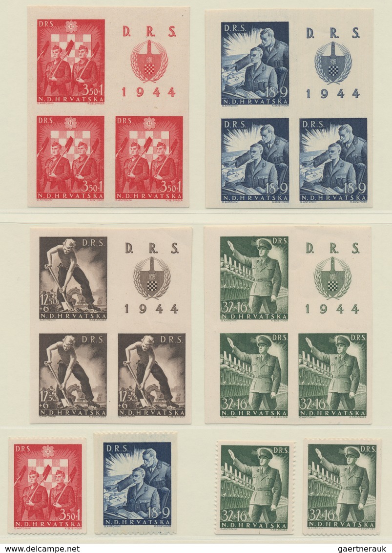 Kroatien: 1941/1945, extensively specialised collection in four Lindner binders on apprx. 175 album