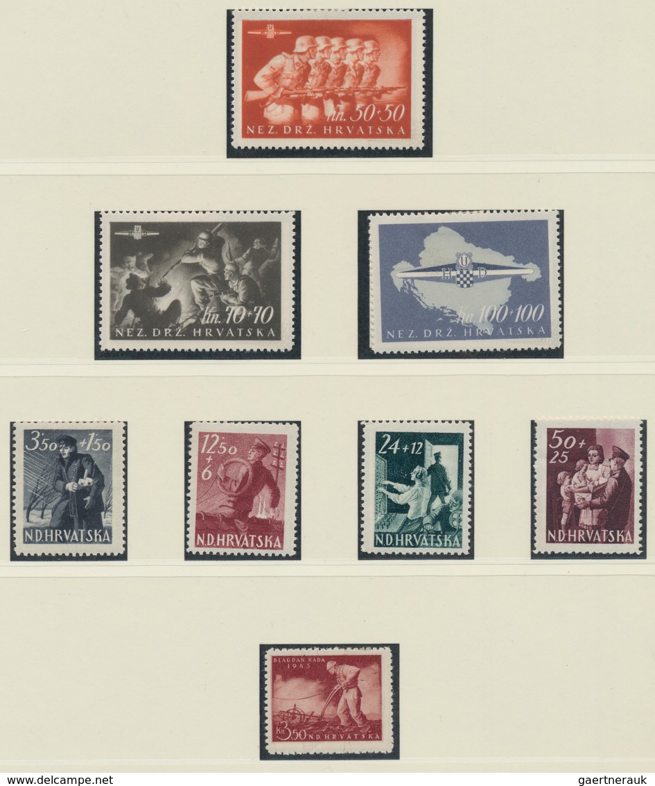 Kroatien: 1941/1945, extensively specialised collection in four Lindner binders on apprx. 175 album