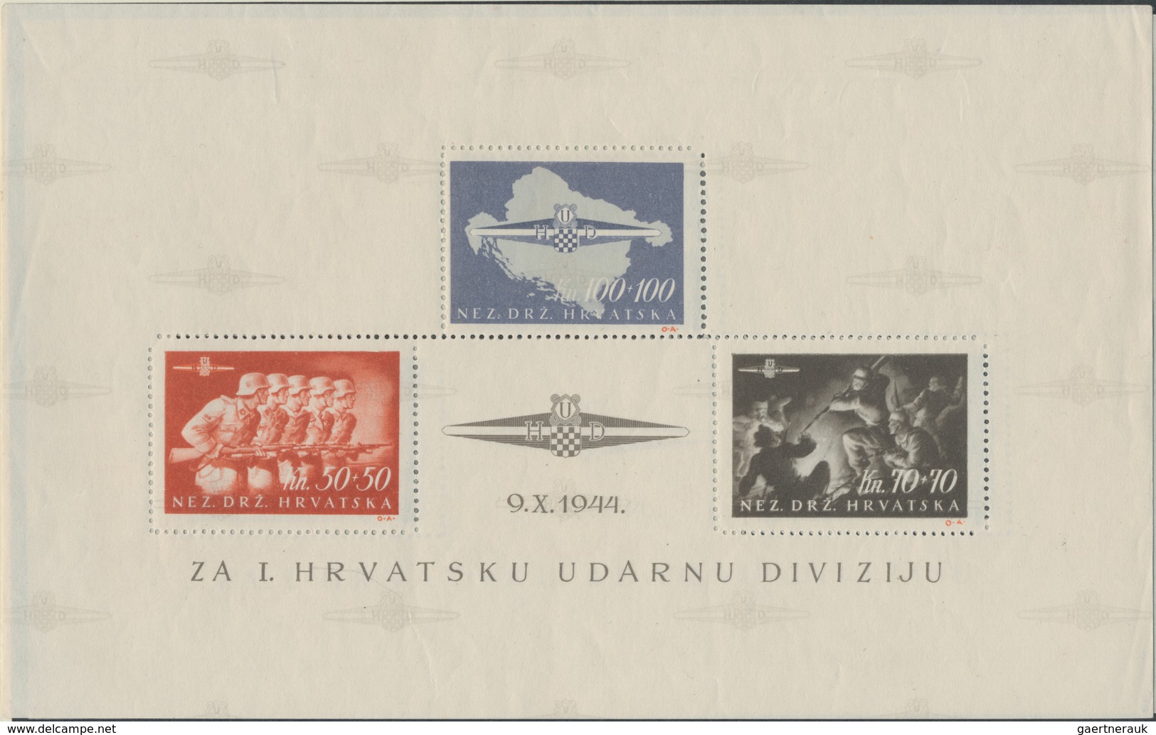 Kroatien: 1941/1945, extensively specialised collection in four Lindner binders on apprx. 175 album