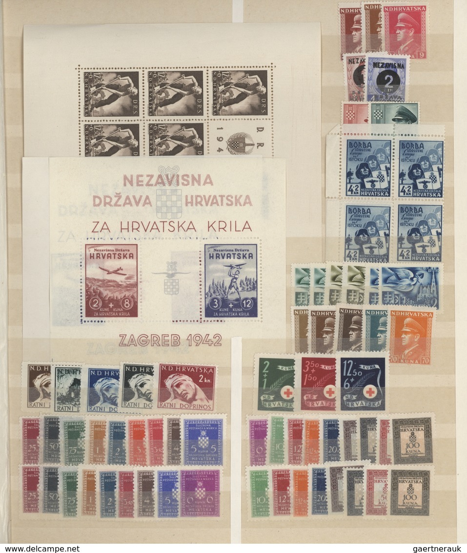 Kroatien: 1941/2000 (ca.), Comprehensive MNH Accumulation In A Stockbook, From A Good Section 1940s - Kroatien