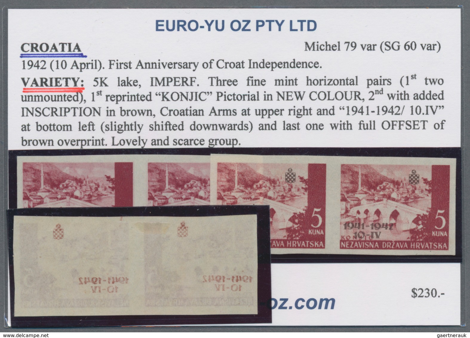 Kroatien: 1942, Independence/Philatelic Exhibition/Overprints, specialised assortment of apprx. 67 s