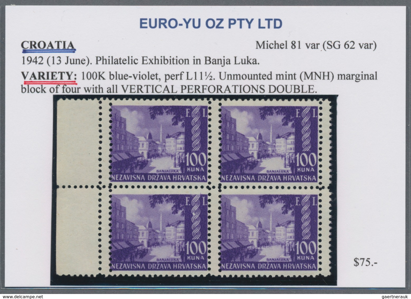 Kroatien: 1942, Independence/Philatelic Exhibition/Overprints, specialised assortment of apprx. 67 s