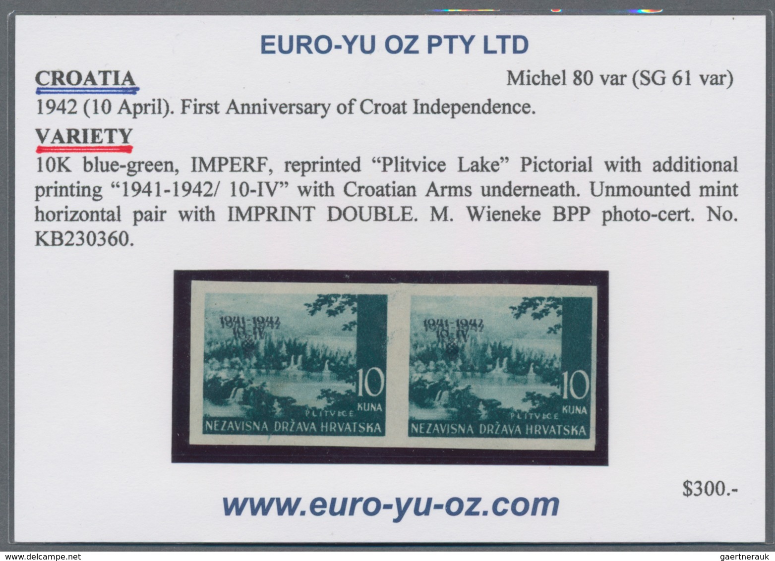 Kroatien: 1942, Independence/Philatelic Exhibition/Overprints, specialised assortment of apprx. 67 s