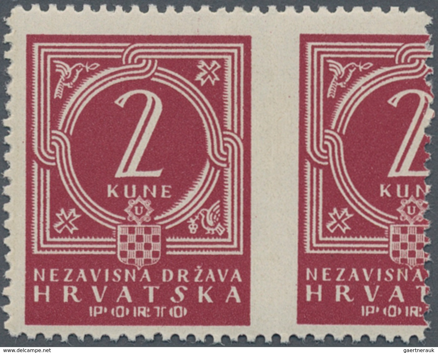 Kroatien - Portomarken: 1941, Cyphers, Specialised Assortment Of 37 Stamps Showing Specialities Like - Croacia