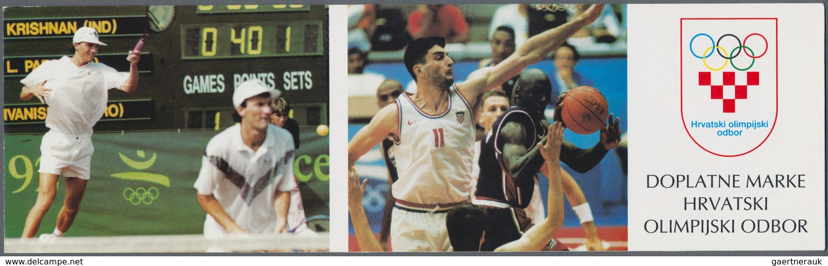 Kroatien - Zwangszuschlagsmarken: 1996, National Olympic Committee, Booklet With Pane Of Ten IMPERFO - Croazia