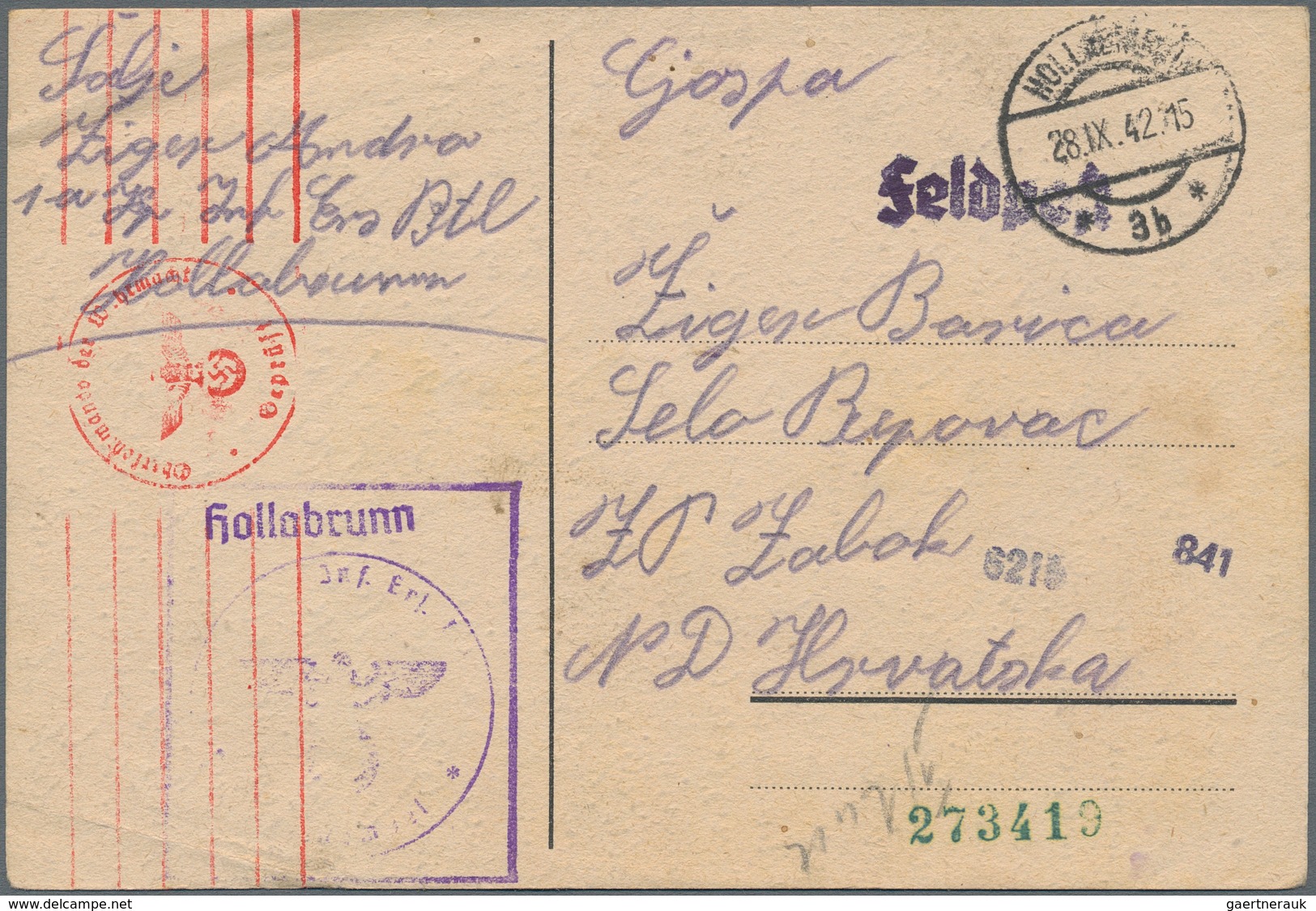 Kroatien - Besonderheiten: Croatian WWII Volunteer Feldpost Collection. Extraordinary Collection Of - Croacia
