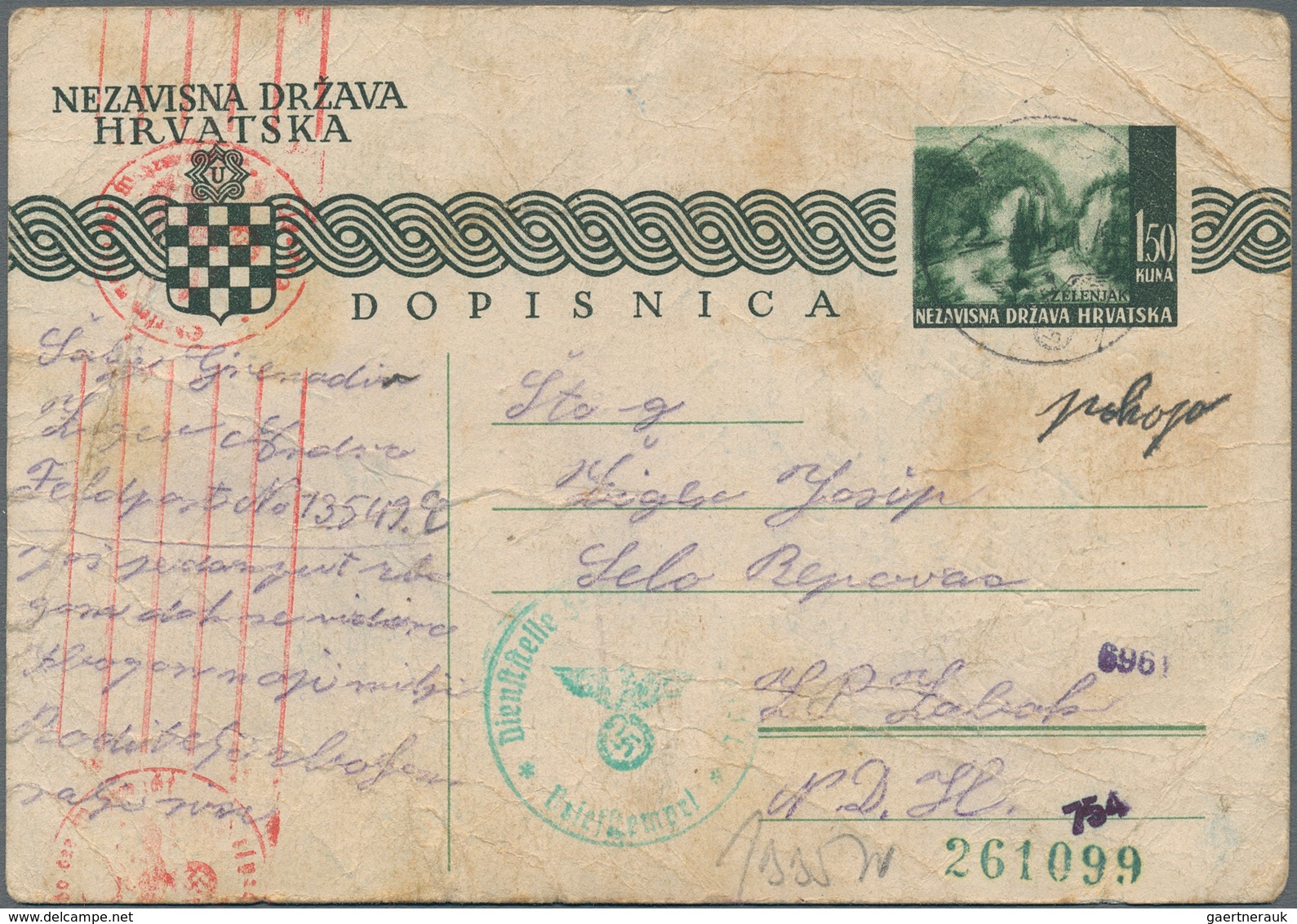 Kroatien - Besonderheiten: Croatian WWII Volunteer Feldpost Collection. Extraordinary Collection Of - Kroatien