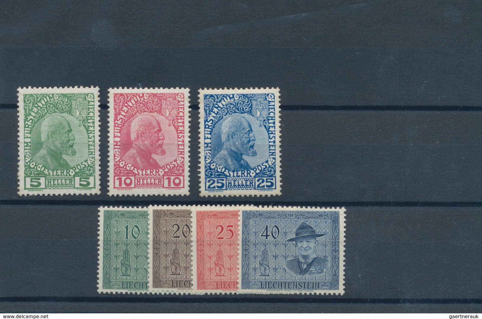 Liechtenstein: 1912/1960, Sauberes Lot Von Mittleren Und Besseren Ausgaben Ab MiNr. 1/3, Dabei MiNr. - Collections