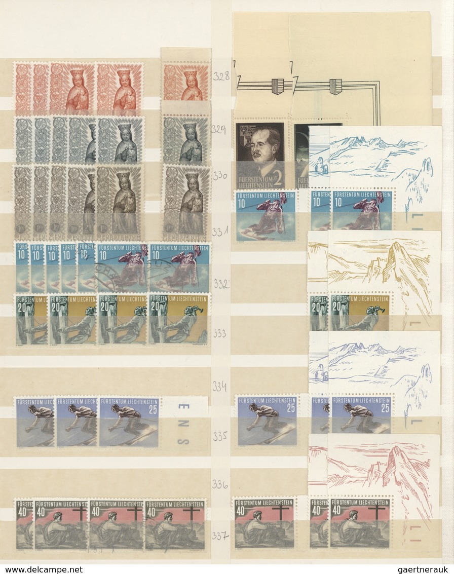 Liechtenstein: 1912/1975, Reichhaltiger Lagerbestand Im Dicken, Prall Gefüllten Schraubbinder, Ab De - Collections