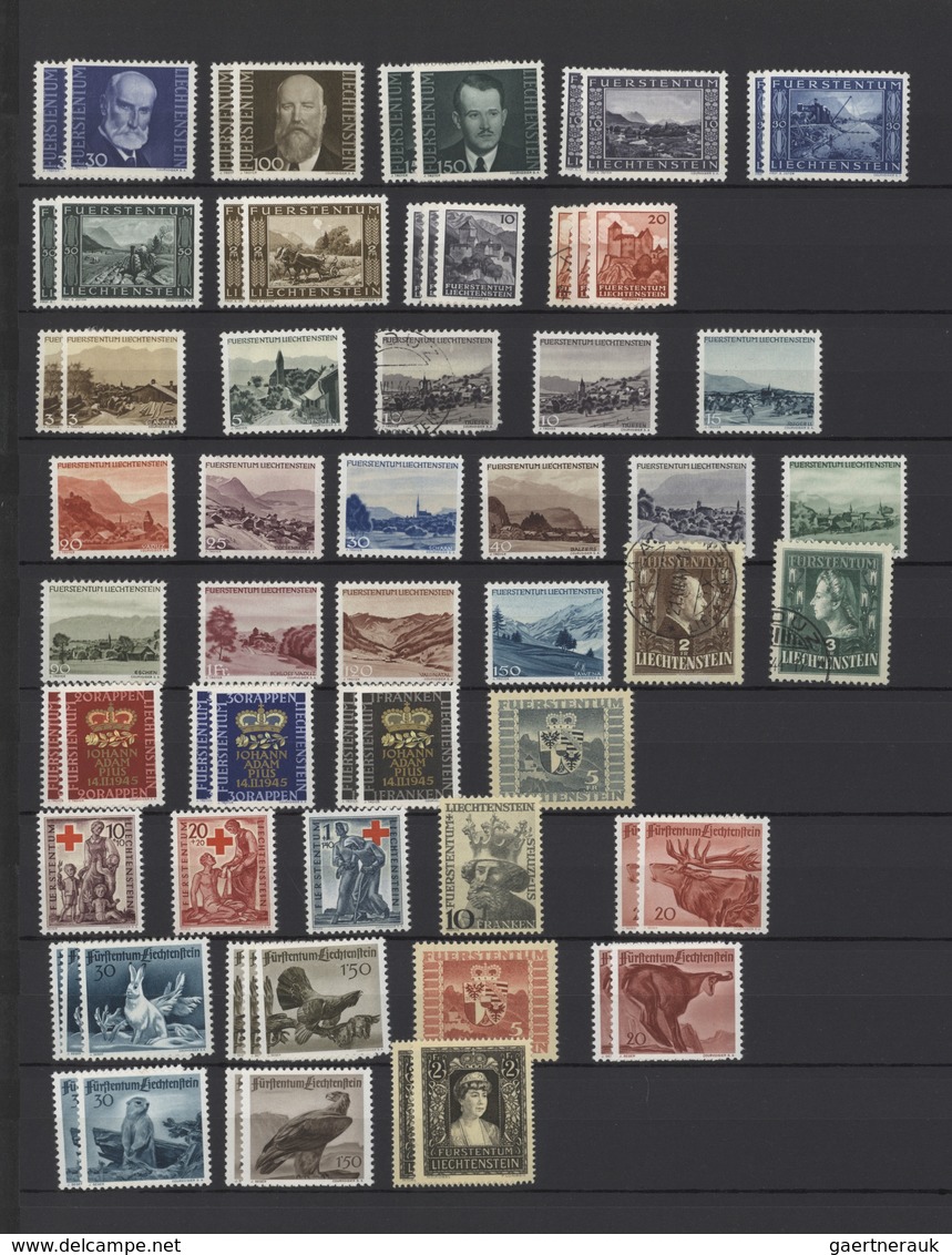 Liechtenstein: 1912/2000, Oftmals Doppelt Geführte Sammlung Im Steckbuch, Dabei Etliche Bessere Ausg - Collections