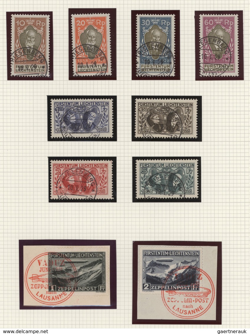 Liechtenstein: 1912-2016, Gestempelte Sehr Saubere Sammlung Im Vordruck, Nahezu Vollständig Mit Bloc - Lotes/Colecciones