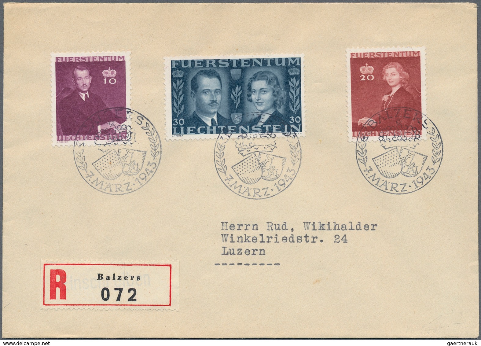 Liechtenstein: 1912-60, Sehr Interessanter Bestand Mit über 80 Belegen In Meist Sehr Guter Erhaltung - Sammlungen