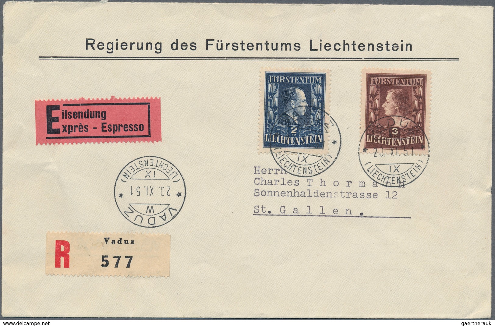 Liechtenstein: 1912-60, Sehr Interessanter Bestand Mit über 80 Belegen In Meist Sehr Guter Erhaltung - Sammlungen