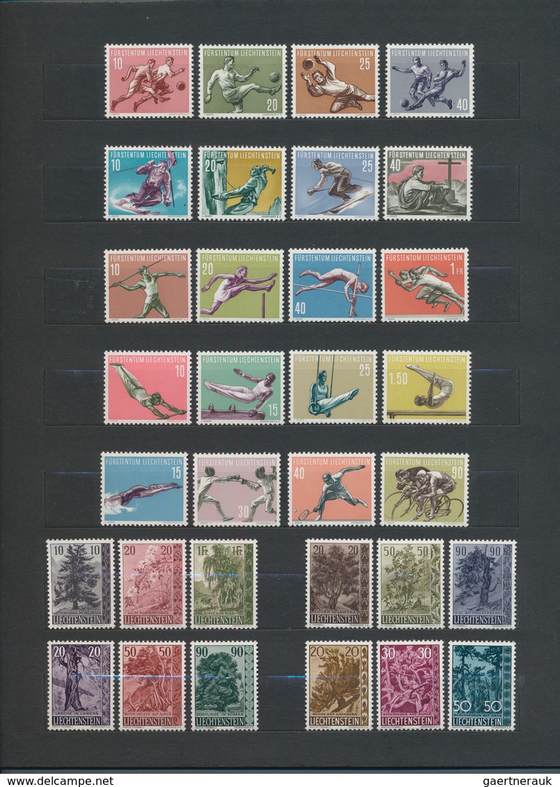 Liechtenstein: 1921/1960, Postfrische Partie Von Mittleren Und Besseren Ausgaben, Dabei Freimarken 1 - Sammlungen