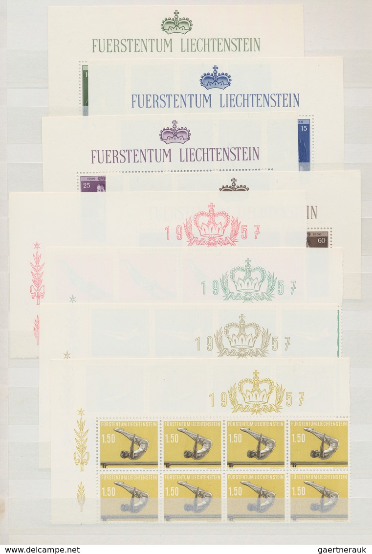 Liechtenstein: 1941/1960, Postfrische Partie Von Nur Mittleren Und Besseren Ausgaben In Kompletten S - Collections