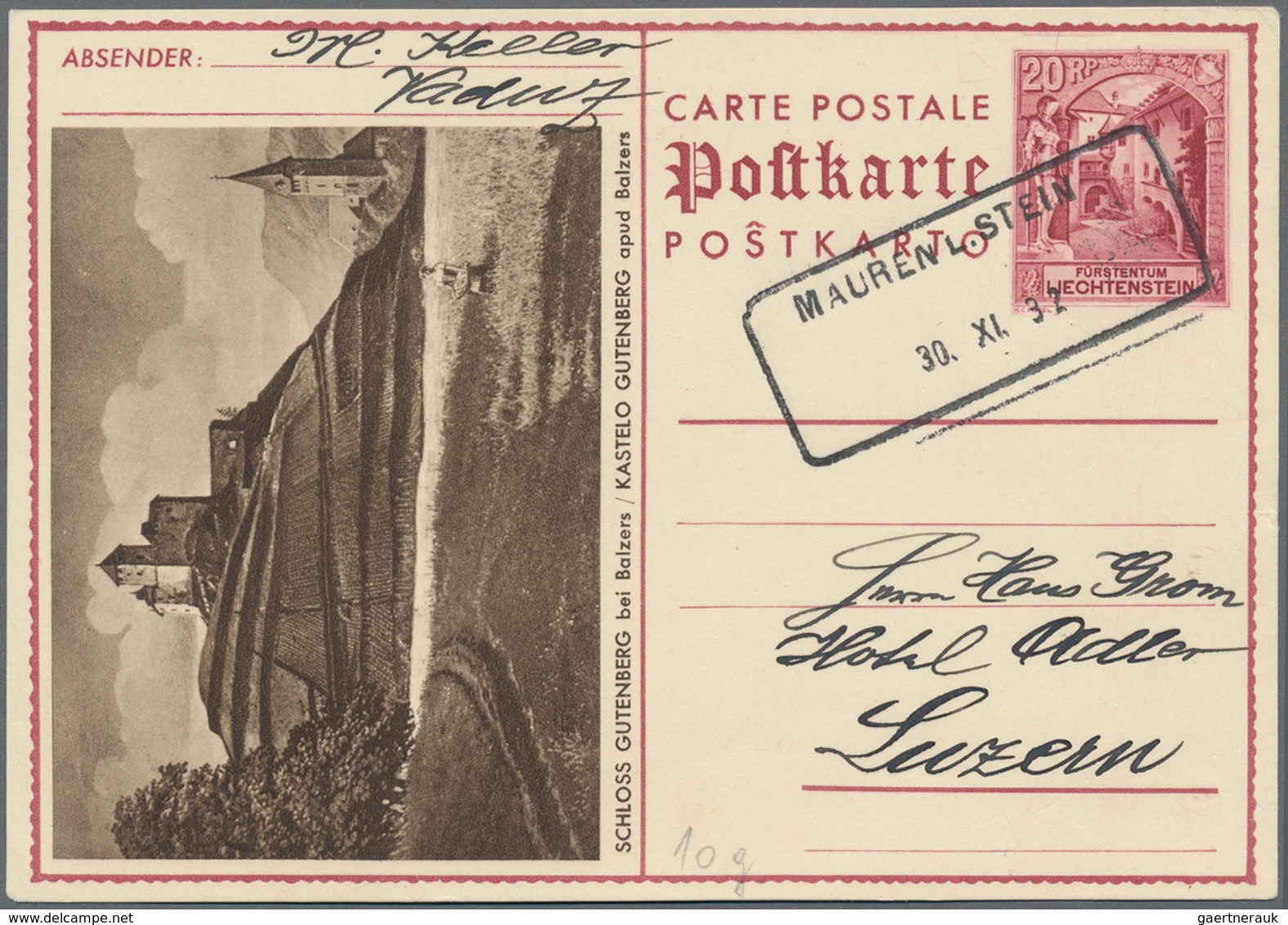 Liechtenstein - Ganzsachen: 1918/1959, Sammlung Mit Ca. 140 Meist Gestempelten Ganzsachen In Meist S - Interi Postali